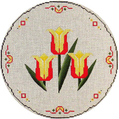 Rebecca Wood Designs May Round Pillow Needlepoint Canvas
