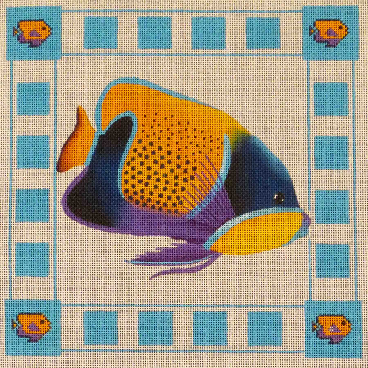 Rebecca Wood Designs Fish Pillow Needlepoint Canvas