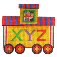 Rebecca Wood Designs Train XYZ Caboose Needlepoint Canvas