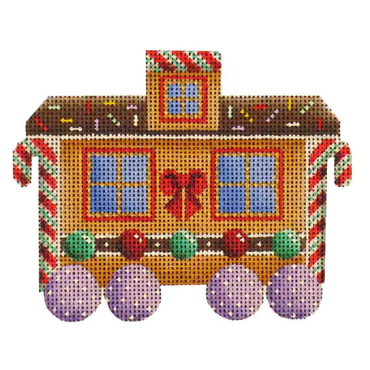 Rebecca Wood Designs Gingerbread Caboose Needlepoint Canvas