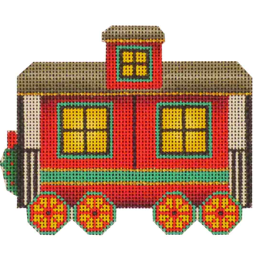 Rebecca Wood Designs Christmas Caboose Needlepoint Canvas