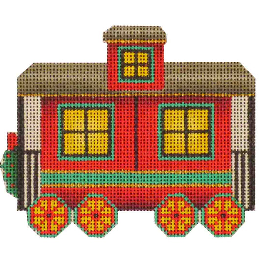 Rebecca Wood Designs Christmas Caboose Needlepoint Canvas