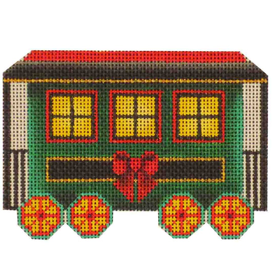 Rebecca Wood Designs Red Bow Car Needlepoint Canvas