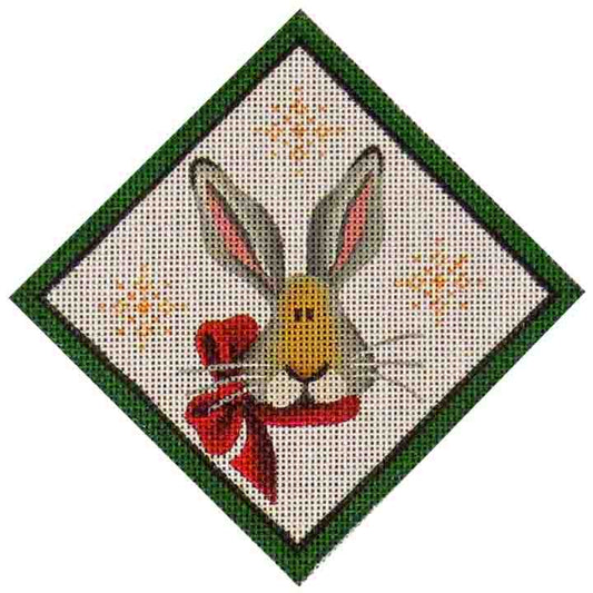 Rebecca Wood Designs Holiday Rabbit Needlepoint Canvas
