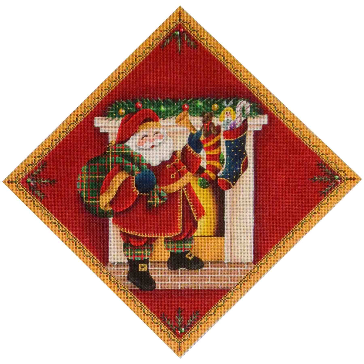 Rebecca Wood Designs Christmas Stockings Needlepoint Canvas