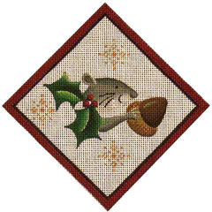 Rebecca Wood Designs Squirrel & Acorn Needlepoint Canvas