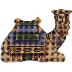 Rebecca Wood Designs Right Sided Sitting Lavender Camel Needlepoint Canvas