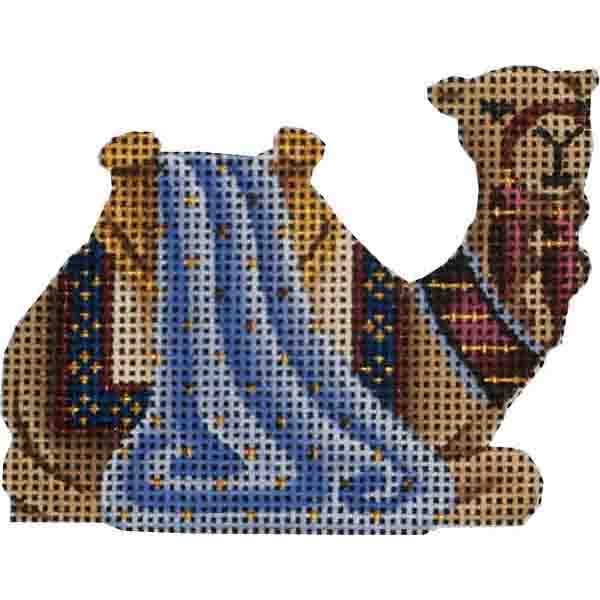 Rebecca Wood Designs Right Sided Sitting Lavender Camel Needlepoint Canvas