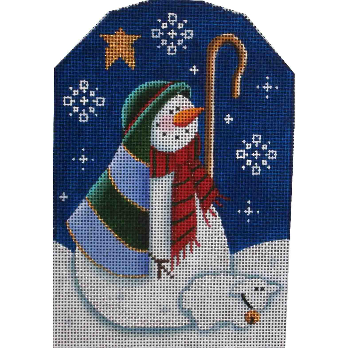 Rebecca Wood Designs Snow Shepherd Needlepoint Canvas