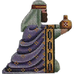 Rebecca Wood Designs Right Sided Bend Lavender Magi Needlepoint Canvas