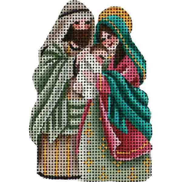 Rebecca Wood Designs Joseph Mary with Jesus Needlepoint Canvas
