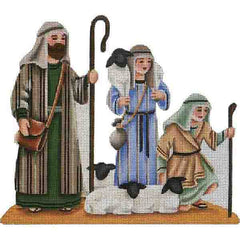 Rebecca Wood Designs Three Wise Men & Shepherds Needlepoint Canvas