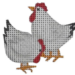 Rebecca Wood Designs Advent Chickens Needlepoint Canvas