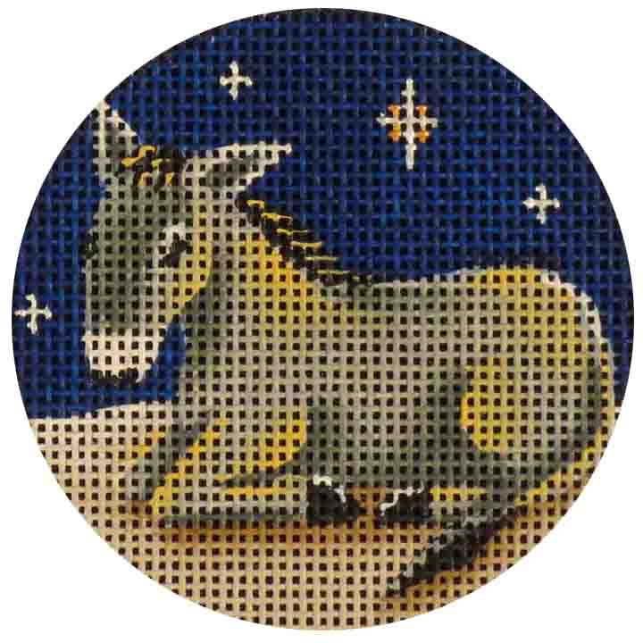 Rebecca Wood Designs Nativity Donkey Needlepoint Canvas