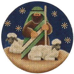 Rebecca Wood Designs Shepherd & Man Needlepoint Canvas