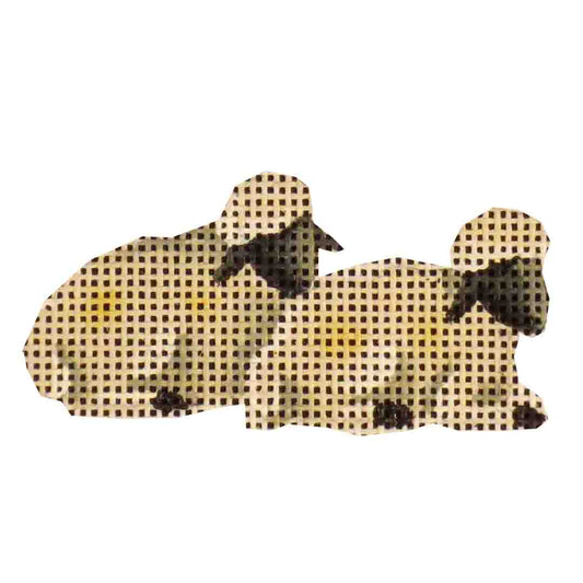 Rebecca Wood Designs Two Sheeps Needlepoint Canvas