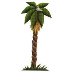 Rebecca Wood Designs Palm Tree with Bird Needlepoint Canvas
