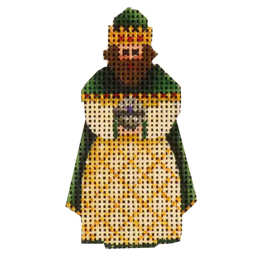 Rebecca Wood Designs Green Magi with Green Turban Needlepoint Canvas