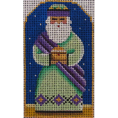 Rebecca Wood Designs Green Magi Needlepoint Canvas