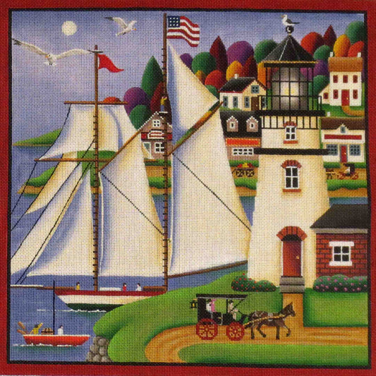Rebecca Wood Designs Set the Sails Needlepoint Canvas