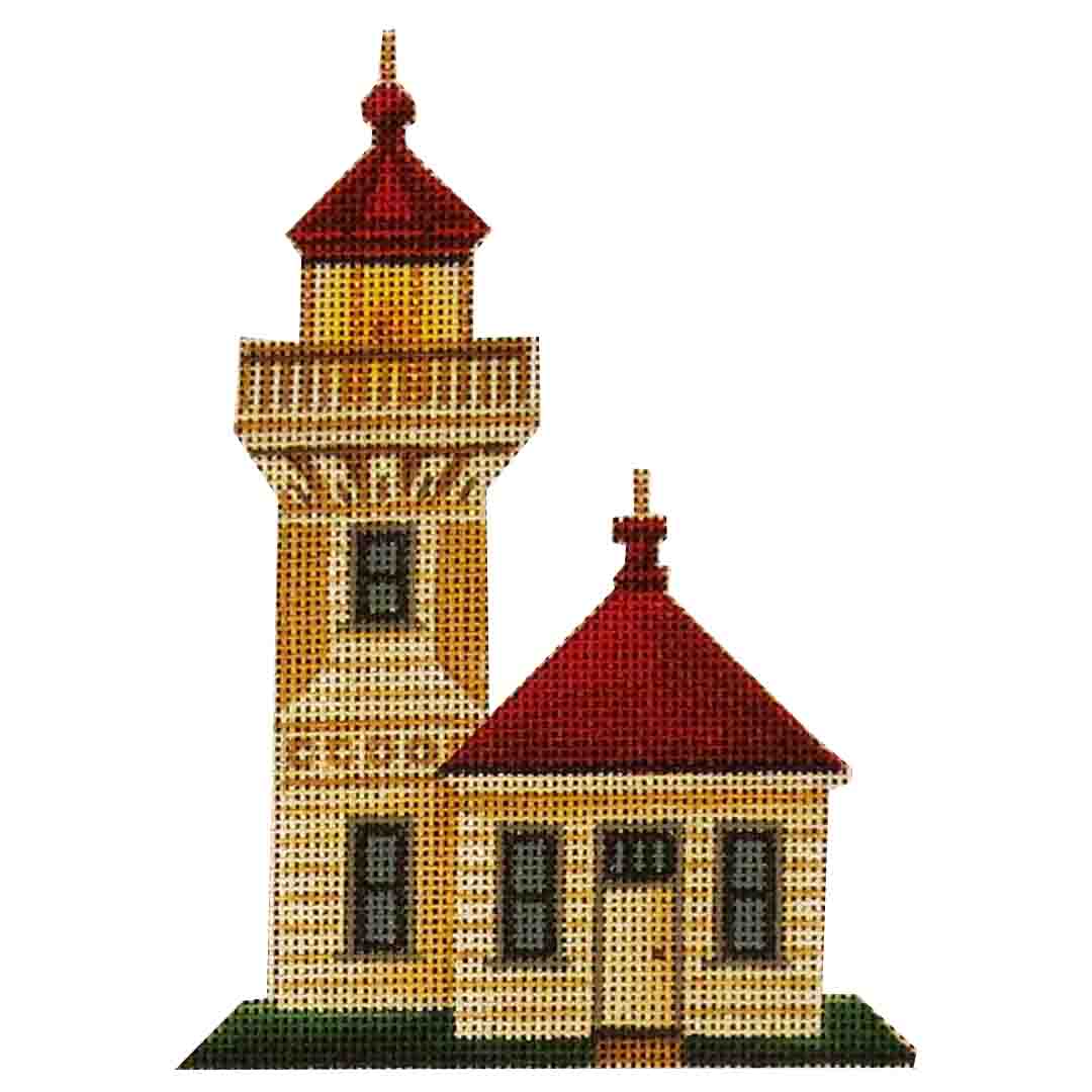 Rebecca Wood Designs Guiding Light House Needlepoint Canvas