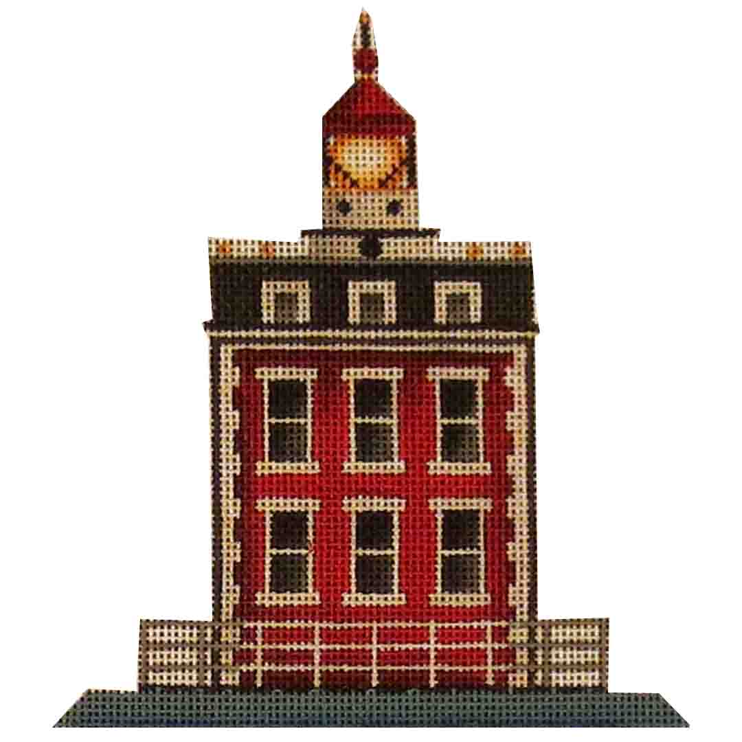 Rebecca Wood Designs Red Lighthouse Needlepoint Canvas