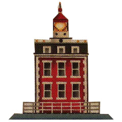 Rebecca Wood Designs Red Lighthouse Needlepoint Canvas
