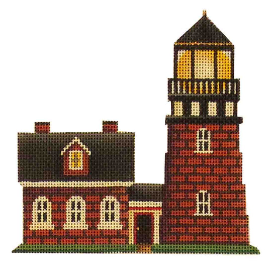 Rebecca Wood Designs Brick Lighthouse Needlepoint Canvas