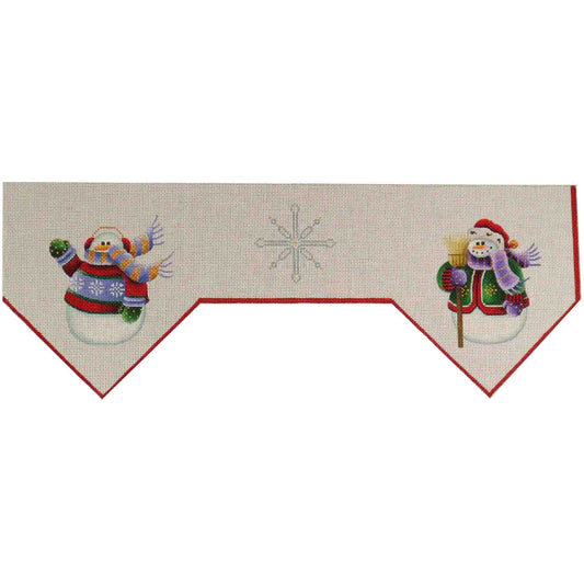 Rebecca Wood Designs Snowman Mantle Three Needlepoint Canvas