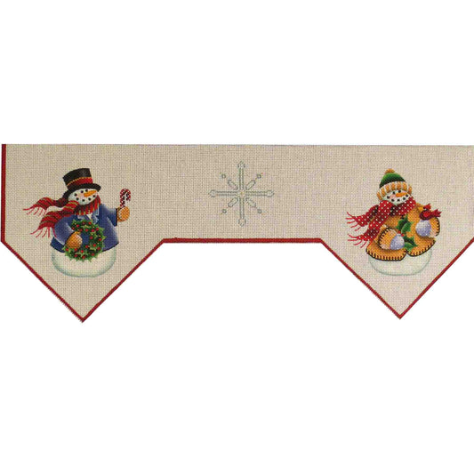 Rebecca Wood Designs Snowman Mantle One Needlepoint Canvas