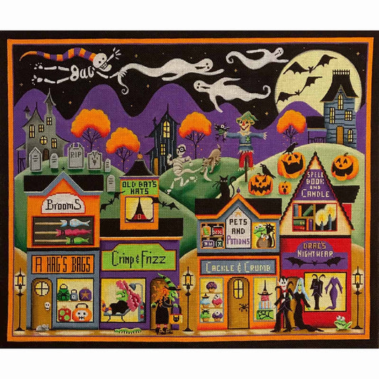 Rebecca Wood Designs Shop Till You Drop Dead Needlepoint Canvas - 13M