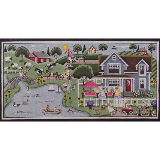 Rebecca Wood Designs Summer Village Needlepoint Canvas - 18M