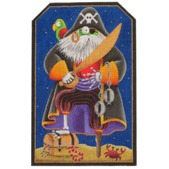 Rebecca Wood Designs Pirate & Parrot Needlepoint Canvas
