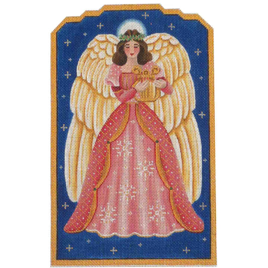 Rebecca Wood Designs Mauve Angel Needlepoint Canvas