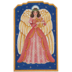Rebecca Wood Designs Mauve Angel Needlepoint Canvas