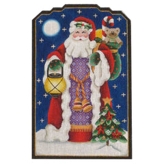 Rebecca Wood Designs Yule Tide Santa with Lantern Needlepoint Canvas