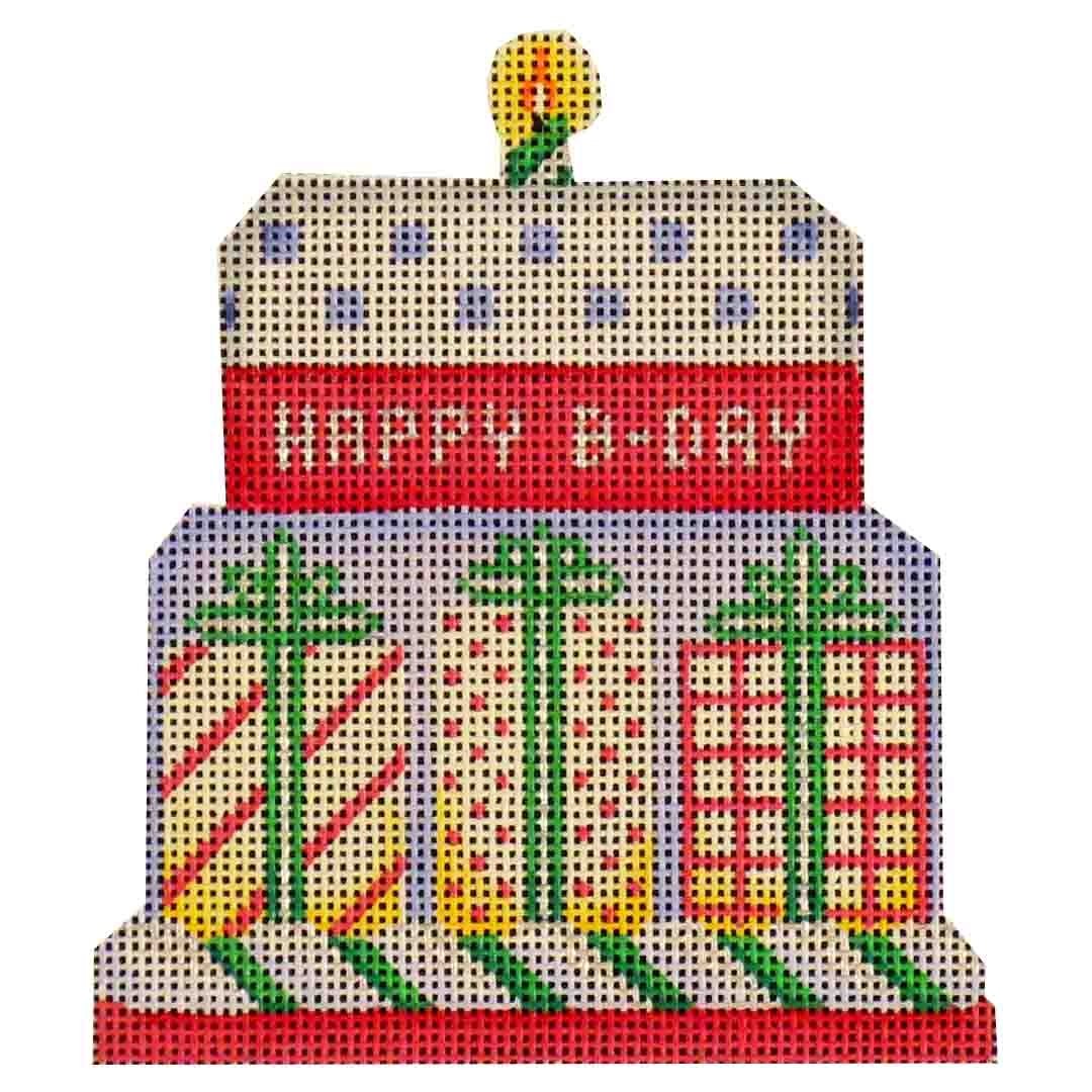 Rebecca Wood Designs Birthday Baby Cake Needlepoint Canvas