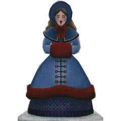 Rebecca Wood Designs Caroler With Muff Needlepoint Canvas