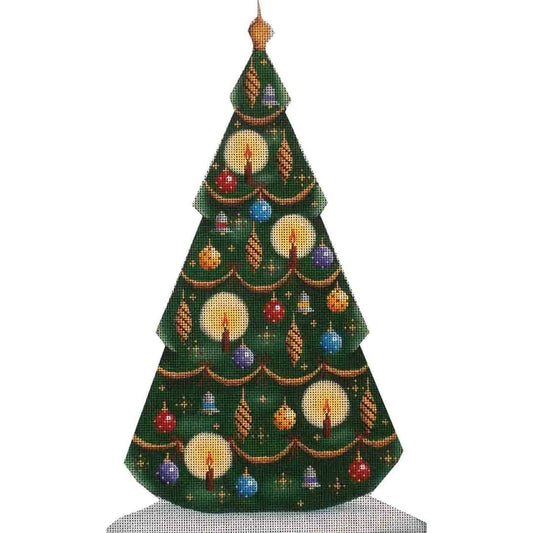 Rebecca Wood Designs Caroler Tree Needlepoint Canvas