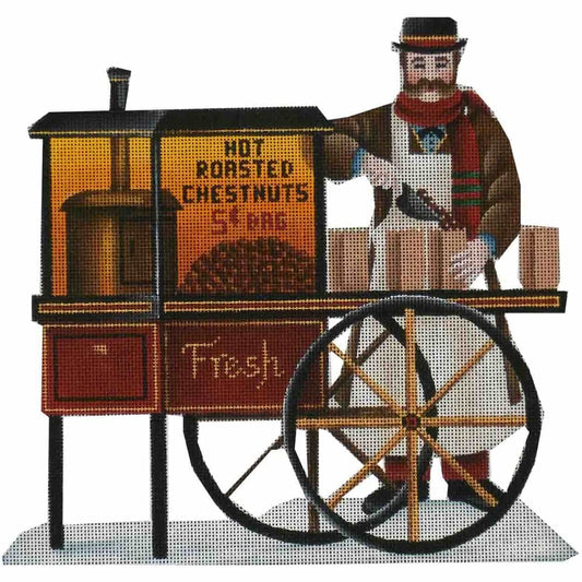 Rebecca Wood Designs Chestnut Cart Needlepoint Canvas
