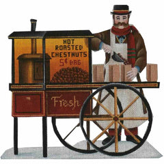 Rebecca Wood Designs Chestnut Cart Needlepoint Canvas