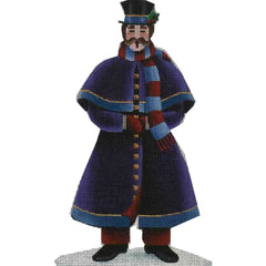Rebecca Wood Designs Blue Scarf Caroler Needlepoint Canvas