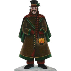 Rebecca Wood Designs Victorian Lamp Caroler Needlepoint Canvas