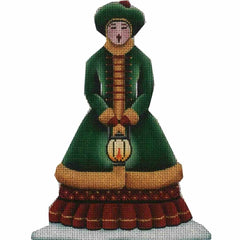 Rebecca Wood Designs Victorian Caroler Girl Needlepoint Canvas