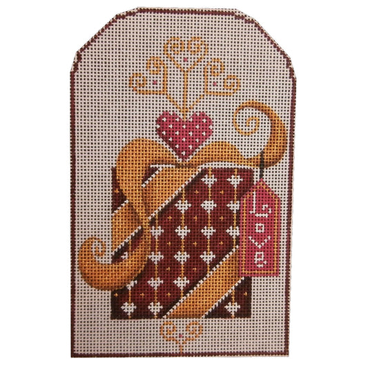 Rebecca Wood Designs February Presents with Heart Needlepoint Canvas