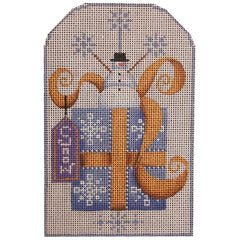 Rebecca Wood Designs January Presents with Snowman Needlepoint Canvas