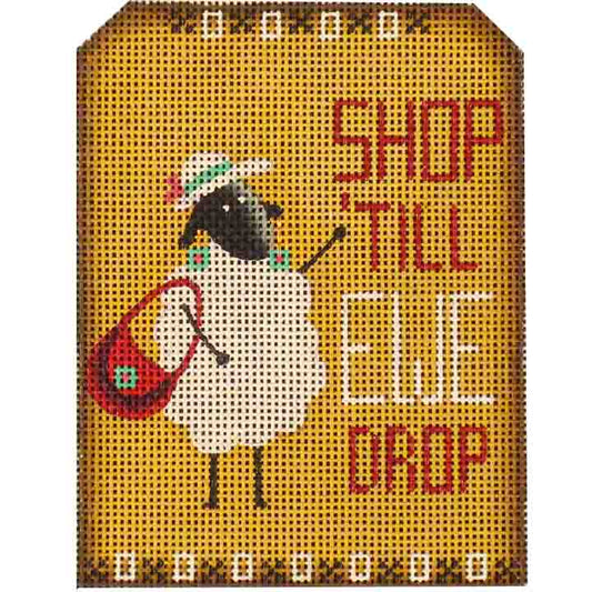 Rebecca Wood Designs Shop Till Ewe Drop Needlepoint Canvas