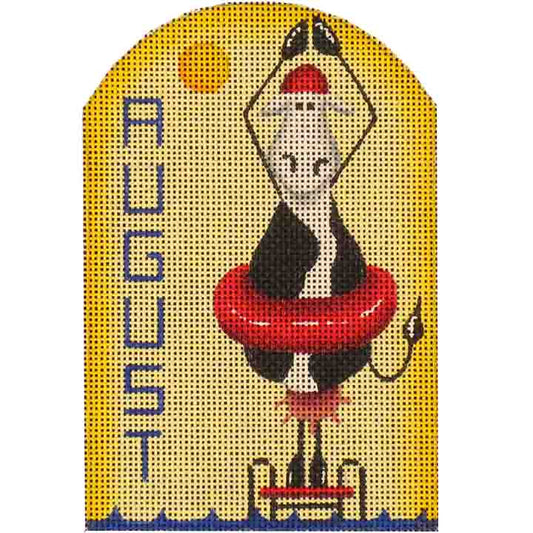Rebecca Wood Designs Moo Diver August Needlepoint Canvas