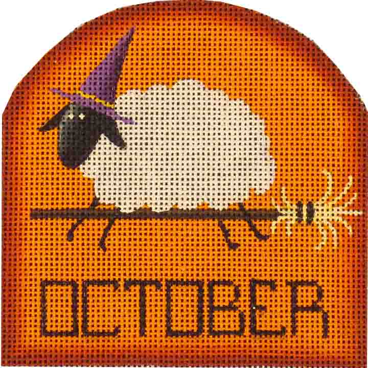 Rebecca Wood Designs October Sheep Needlepoint Canvas
