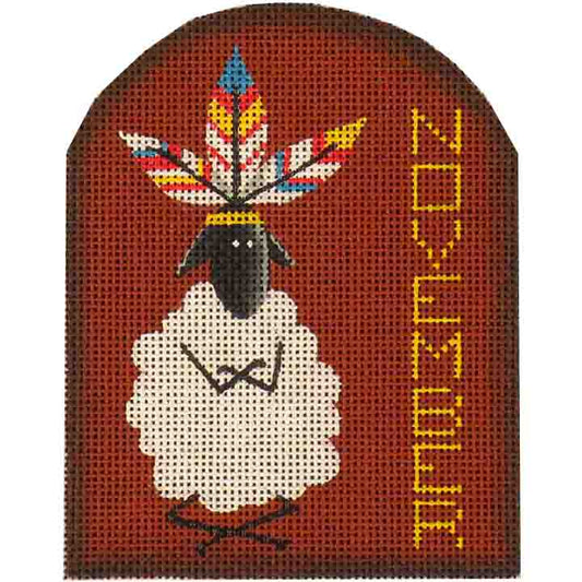 Rebecca Wood Designs Thanks Moo November Needlepoint Canvas